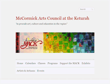 Tablet Screenshot of mccormickarts.org